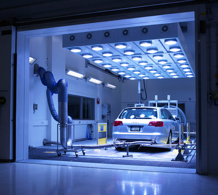 Audi AG - Projekt - Abgasklimakammer mit Höhensonne